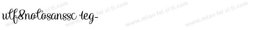 utf8notosanssc reg字体转换